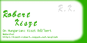 robert kiszt business card